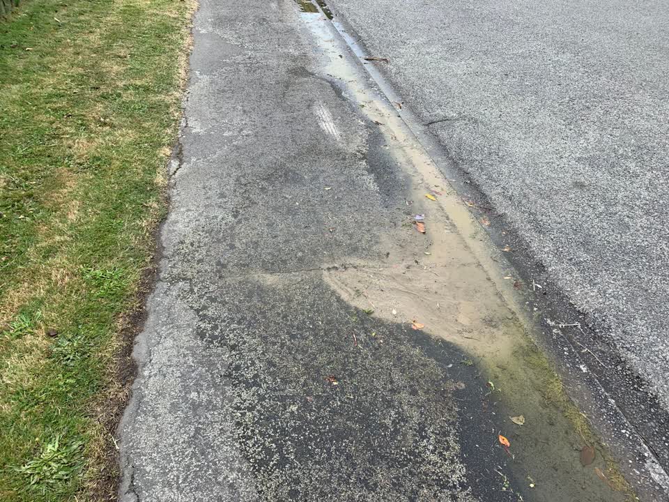 The photograph attached to this water leak report