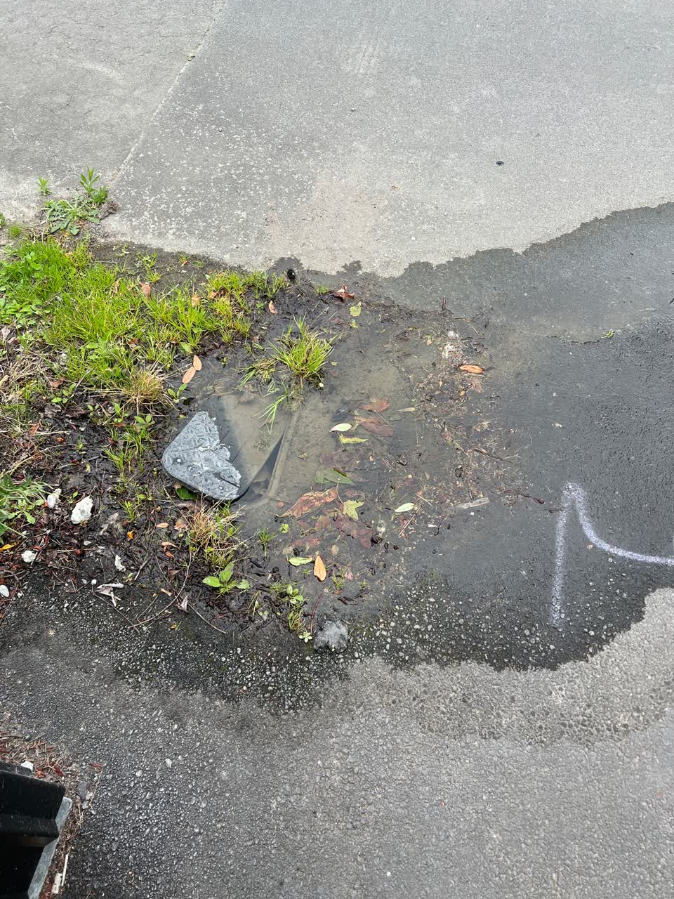 The photograph attached to this water leak report