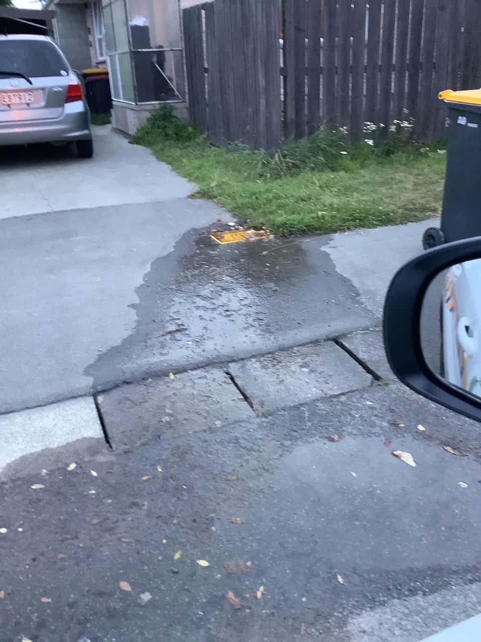 The photograph attached to this water leak report
