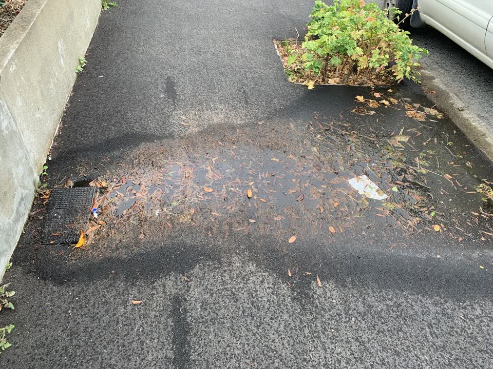 The photograph attached to this water leak report