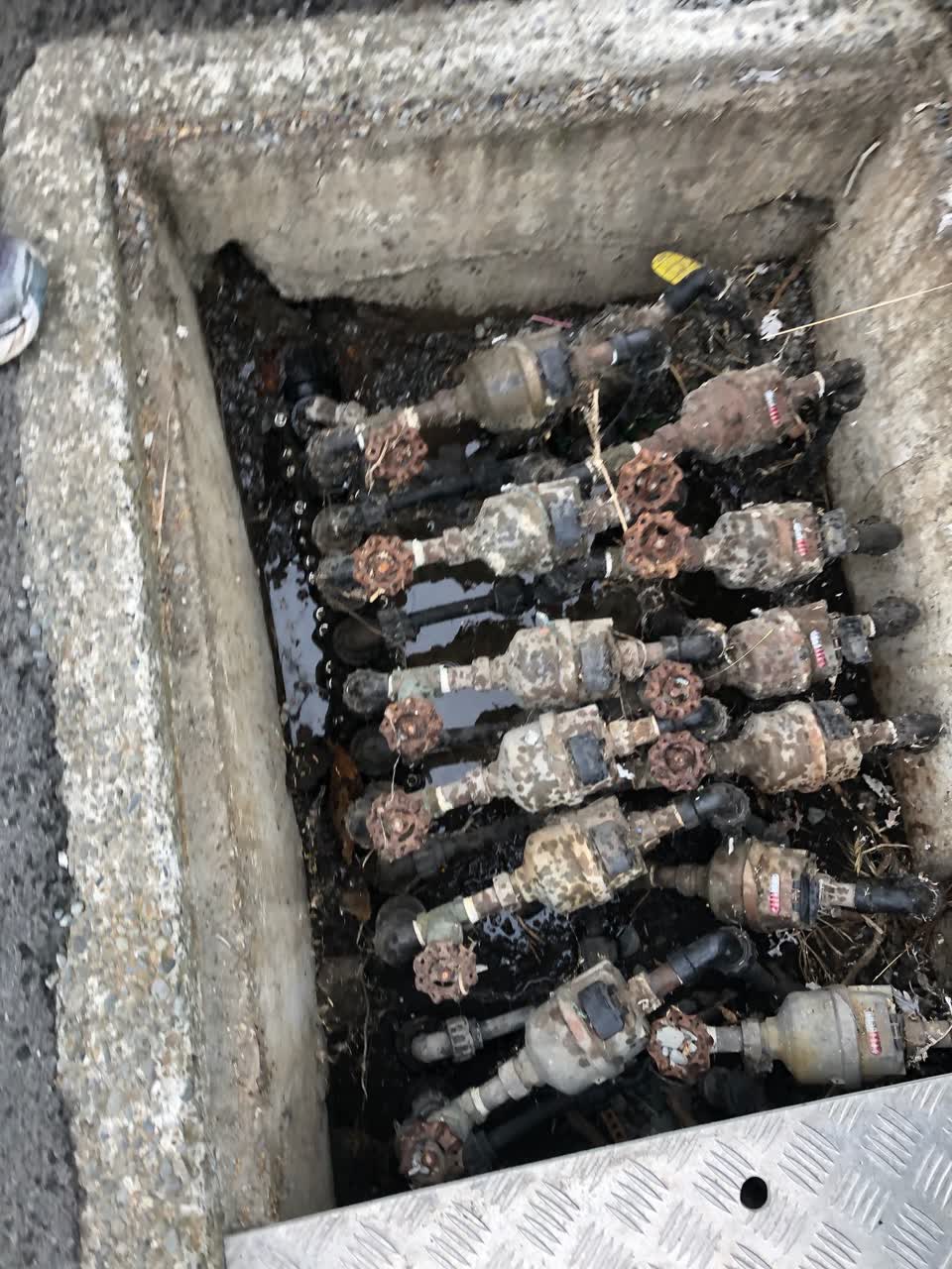 The photograph attached to this water leak report