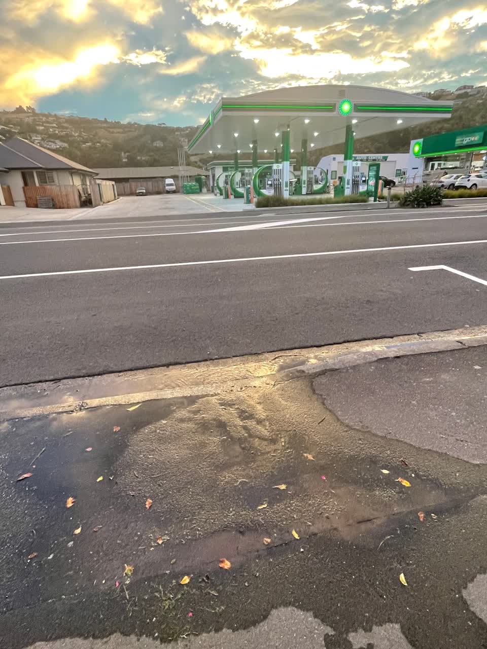 The photograph attached to this water leak report