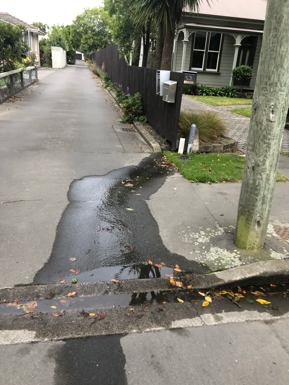 The photograph attached to this water leak report