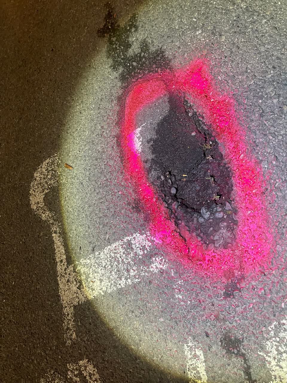 The photograph attached to this roading/streets report
