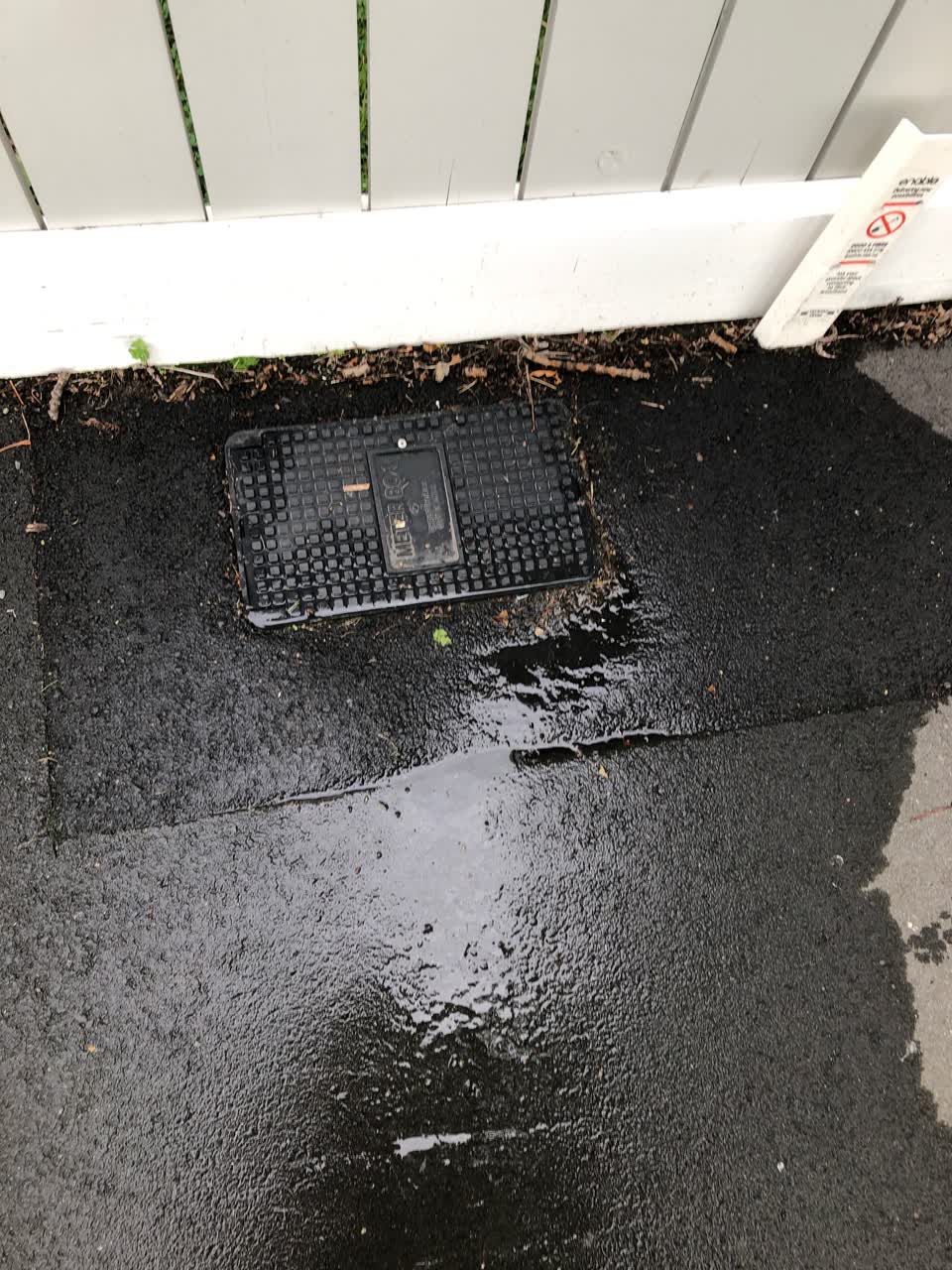 The photograph attached to this water leak report