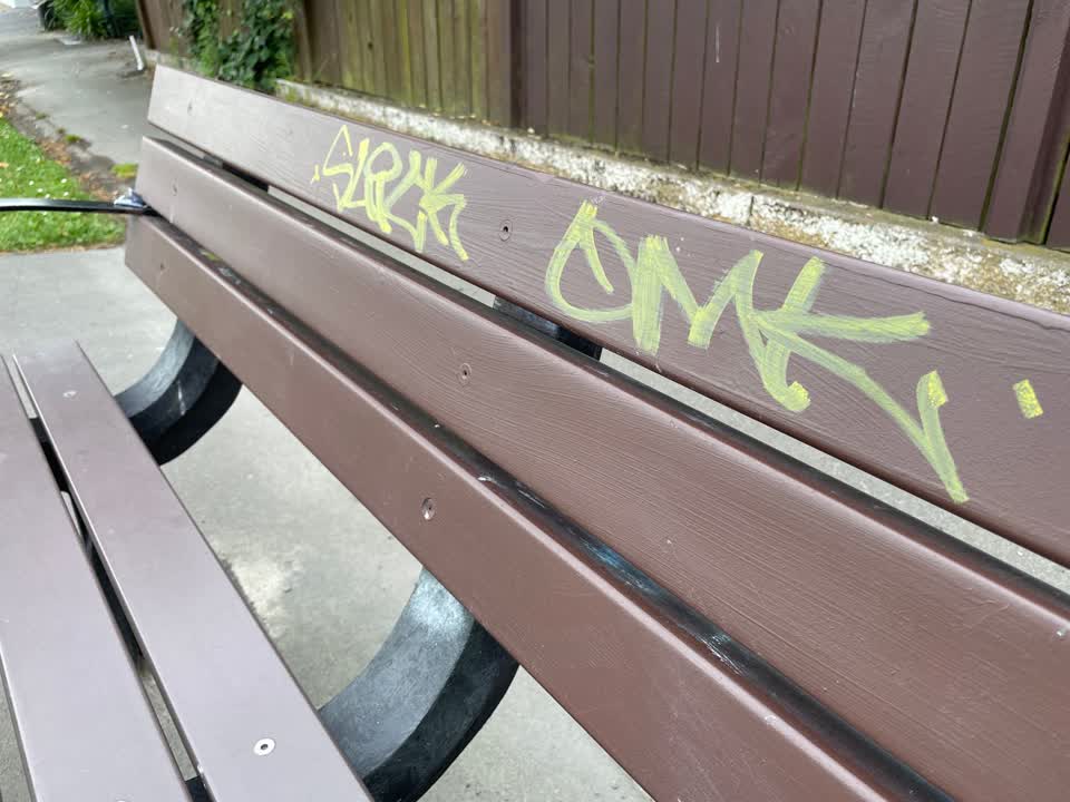 The photograph attached to this graffiti report