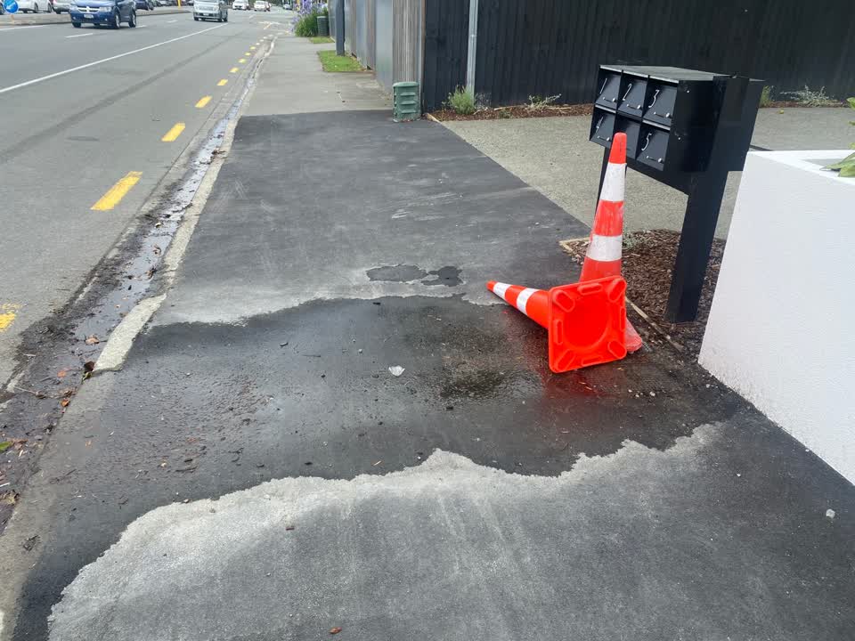 The photograph attached to this water leak report