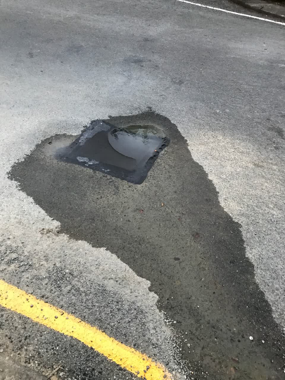 The photograph attached to this water leak report