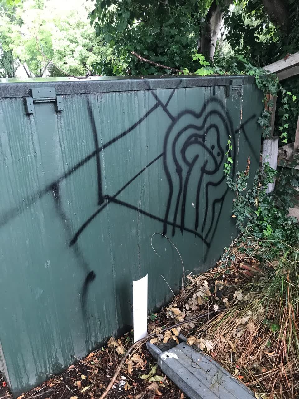 The photograph attached to this graffiti report