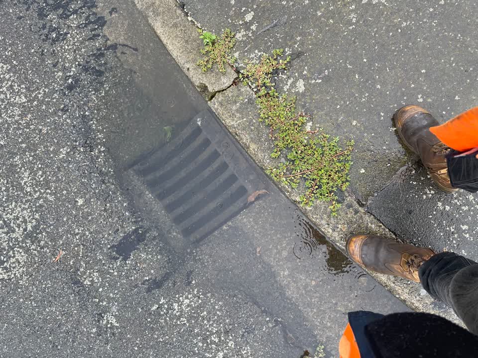 The photograph attached to this flooding report