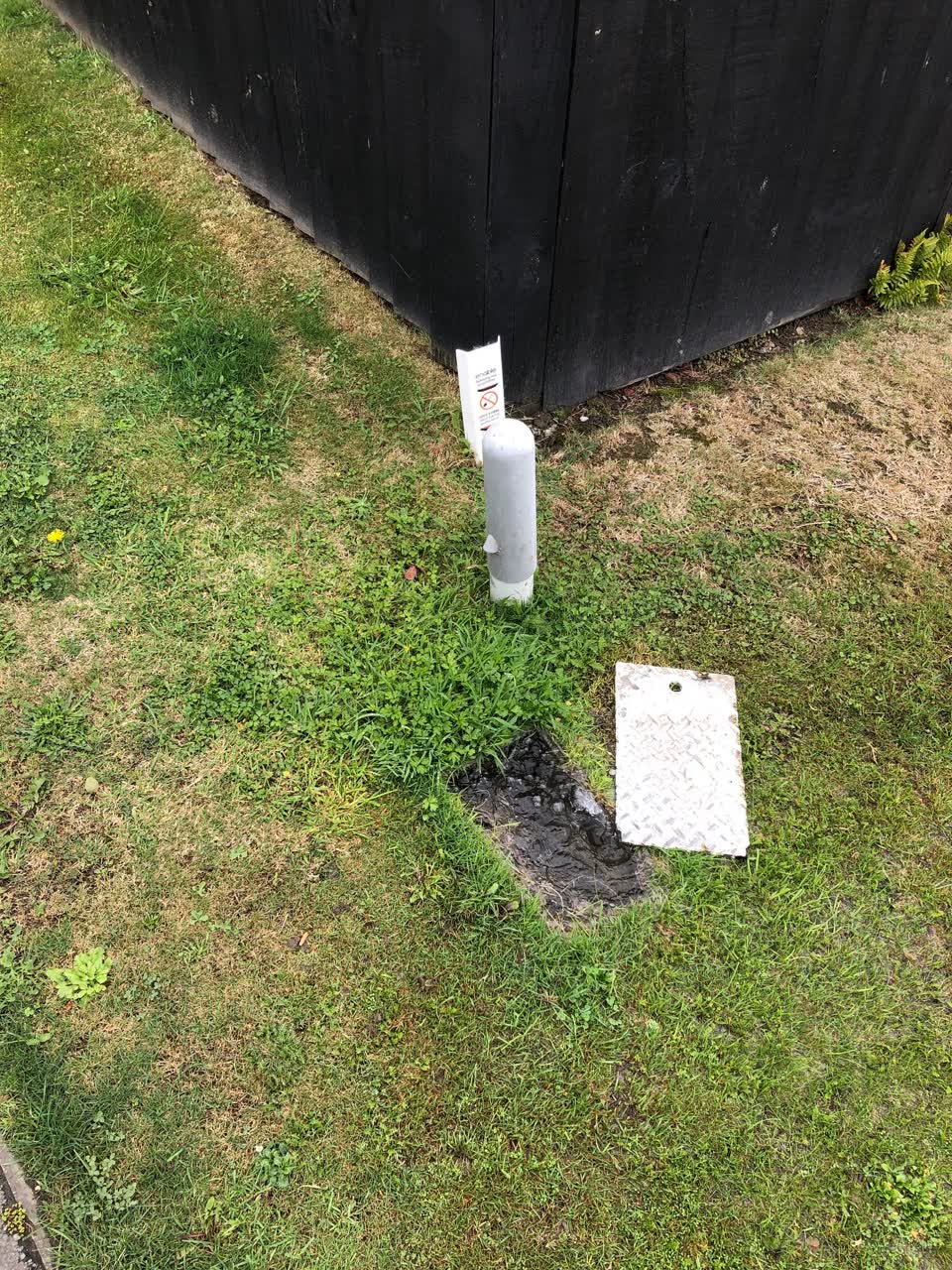 The photograph attached to this water leak report