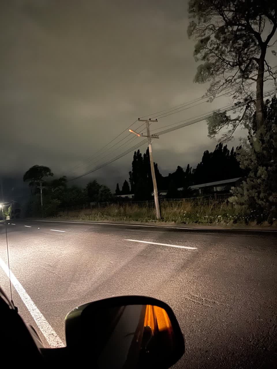The photograph attached to this street light outage report