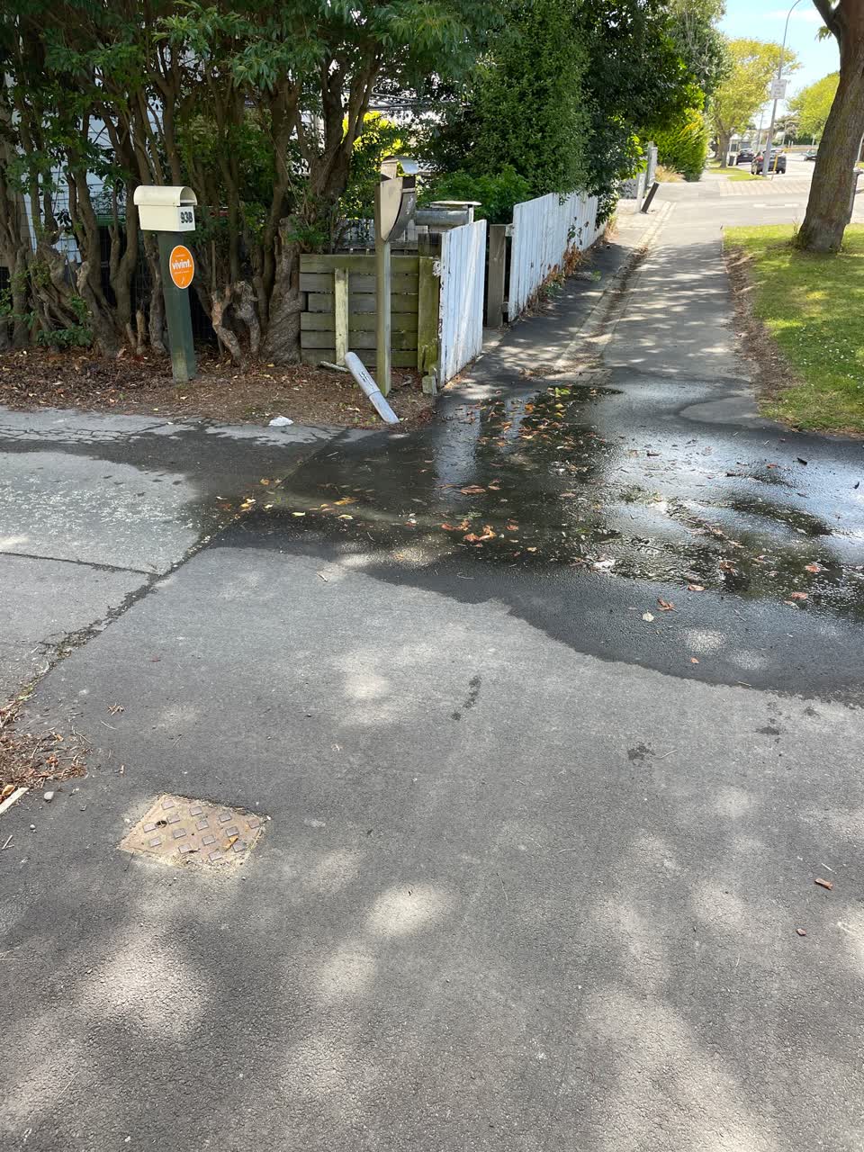 The photograph attached to this water leak report