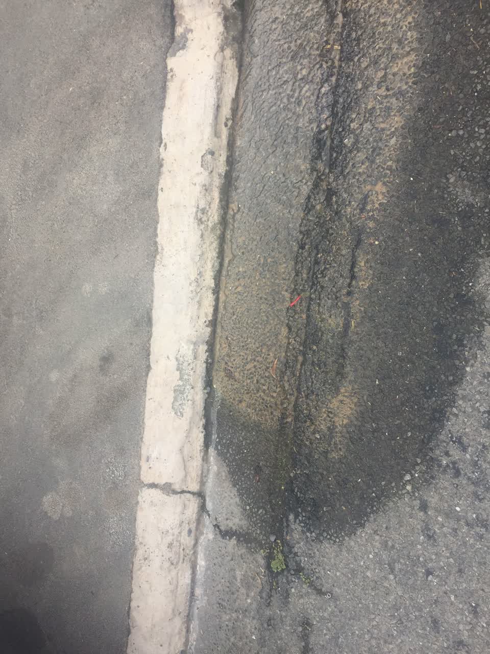 The photograph attached to this water leak report