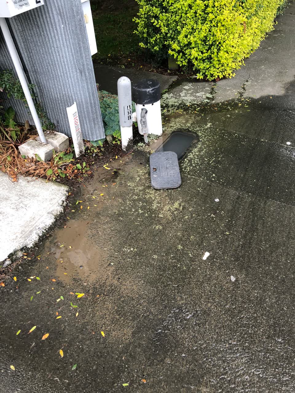 The photograph attached to this water leak report