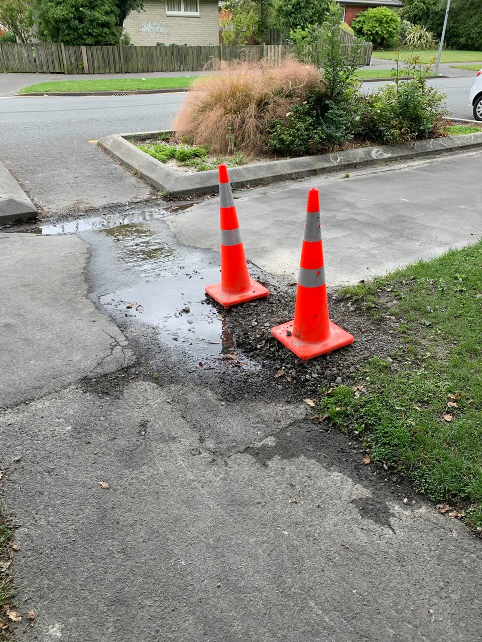 The photograph attached to this water leak report