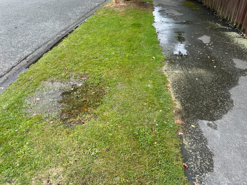 The photograph attached to this water leak report