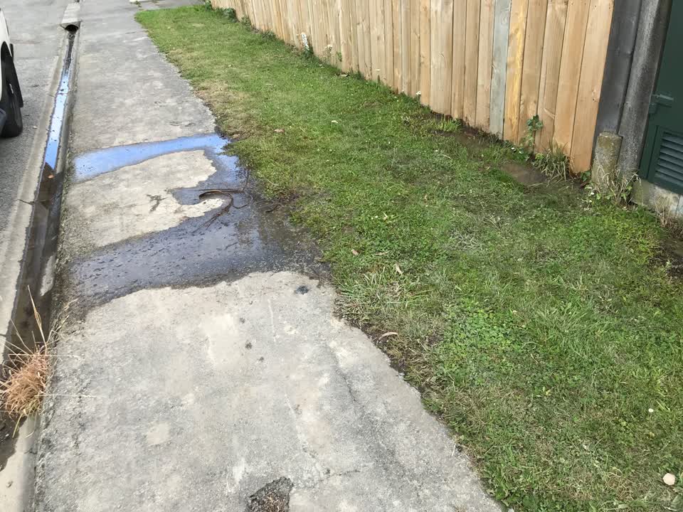 The photograph attached to this water leak report