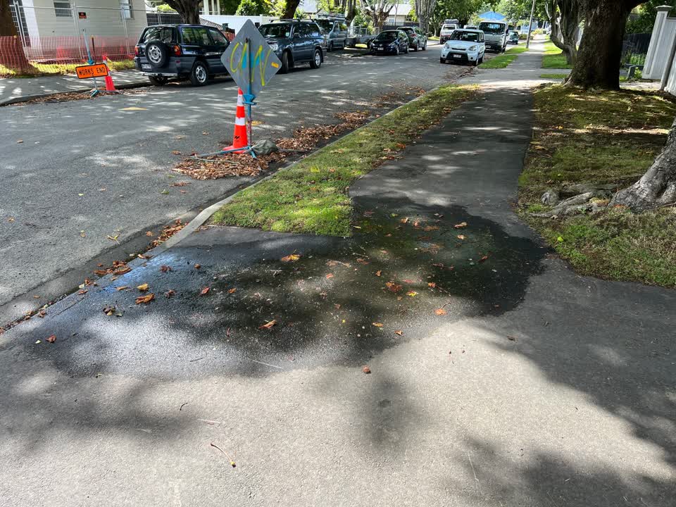 The photograph attached to this water leak report