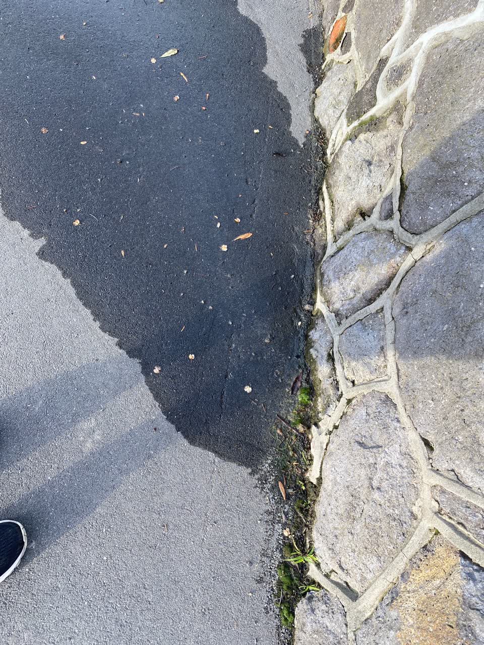 The photograph attached to this water leak report