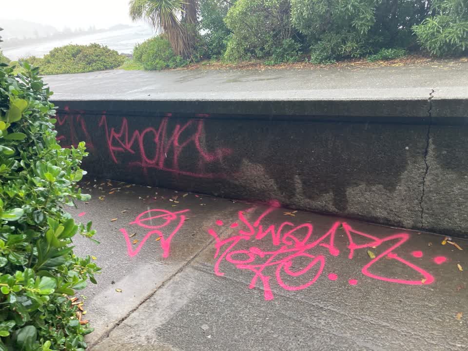 The photograph attached to this graffiti report