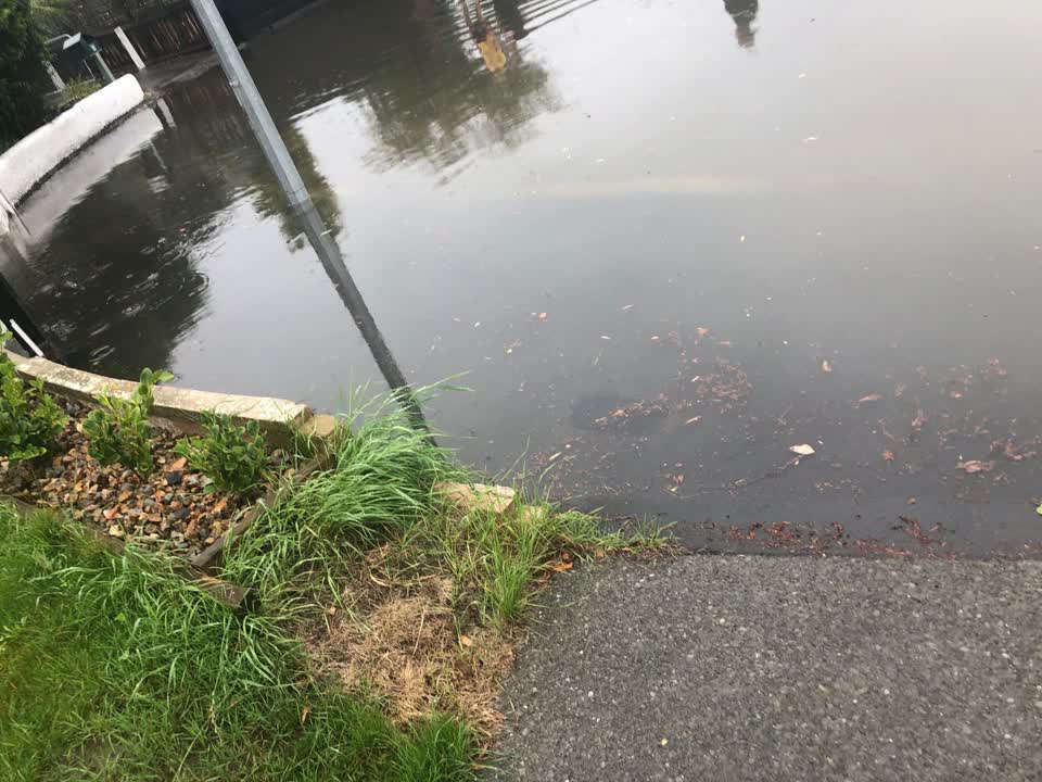 The photograph attached to this flooding report