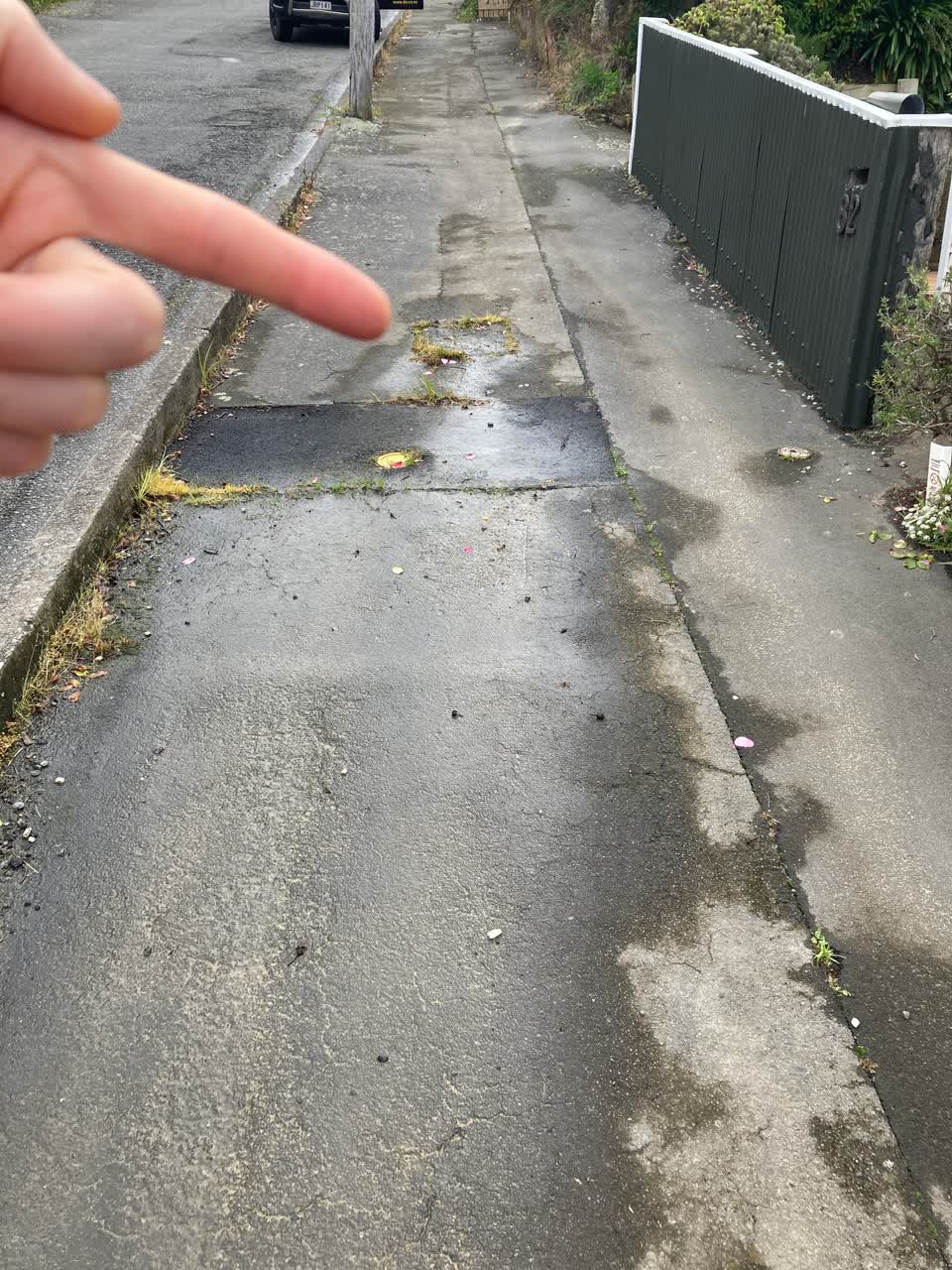 The photograph attached to this water leak report