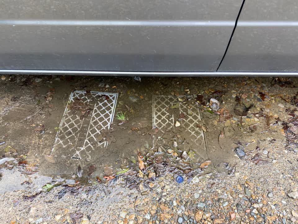 The photograph attached to this water leak report