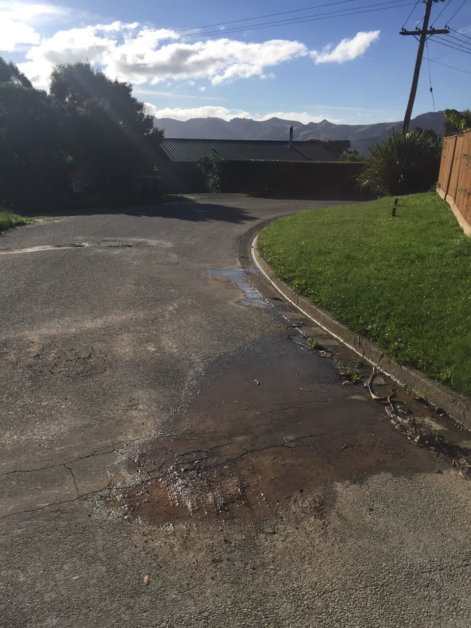 The photograph attached to this water leak report