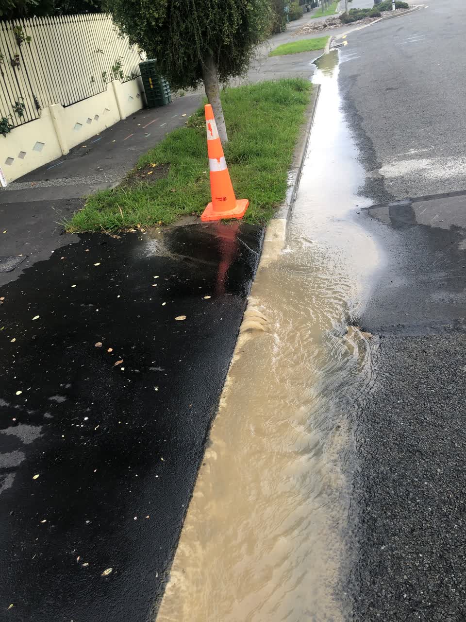 The photograph attached to this water leak report