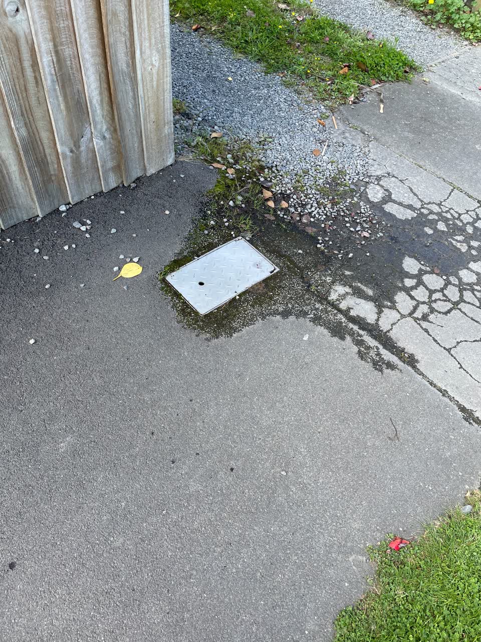 The photograph attached to this water leak report