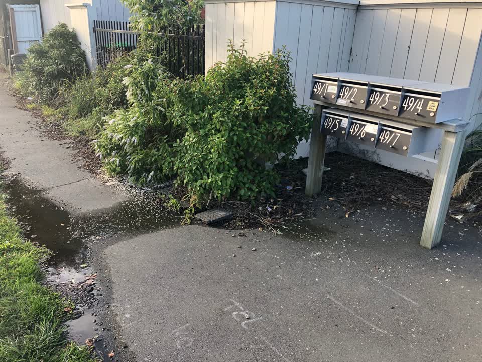 The photograph attached to this water leak report