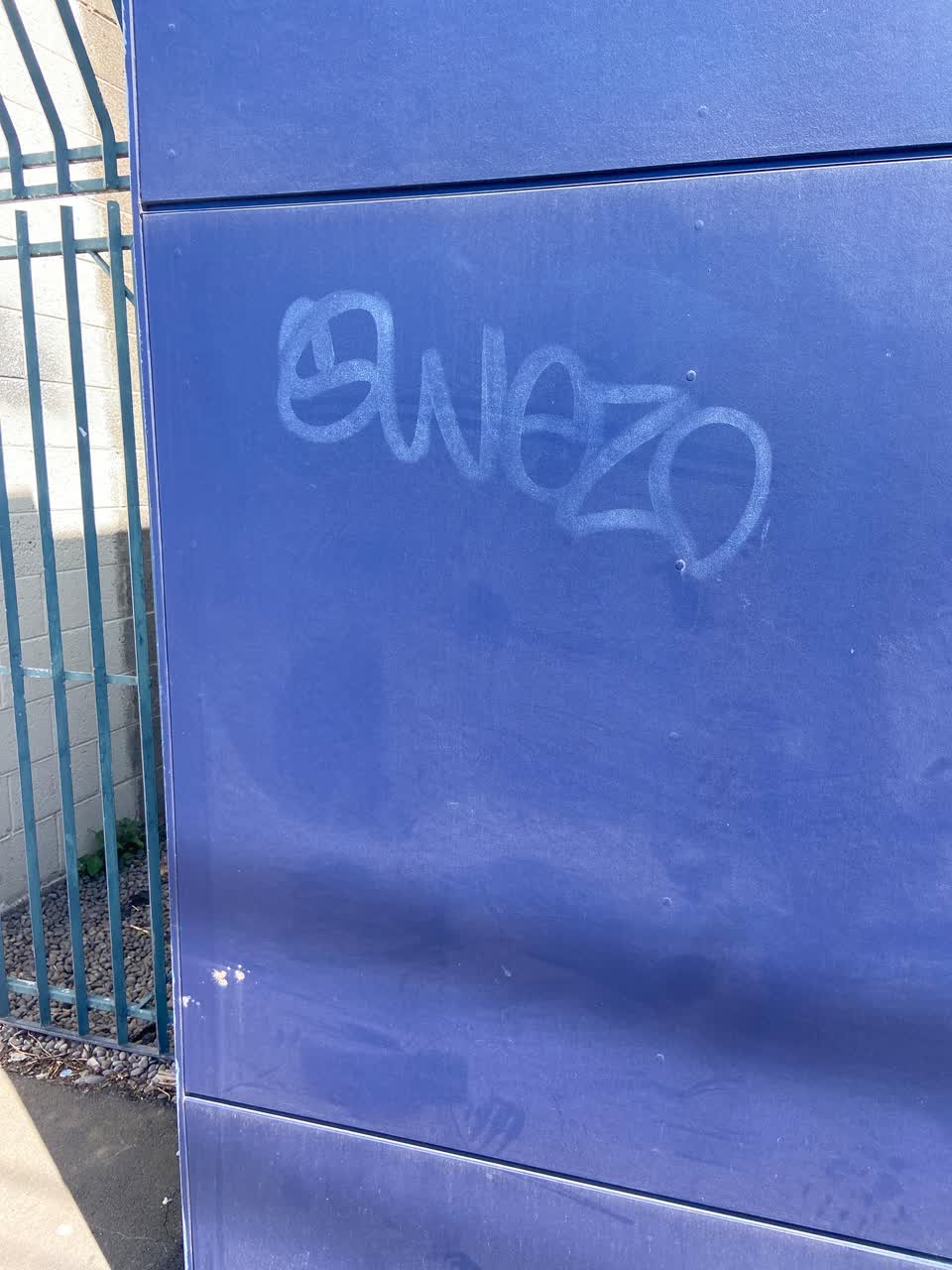 The photograph attached to this graffiti report