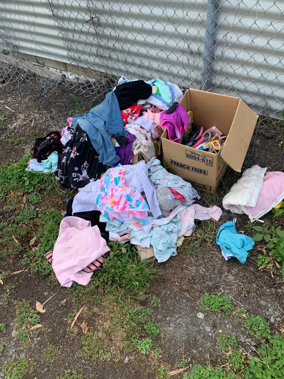 The photograph attached to this rubbish/recycling report