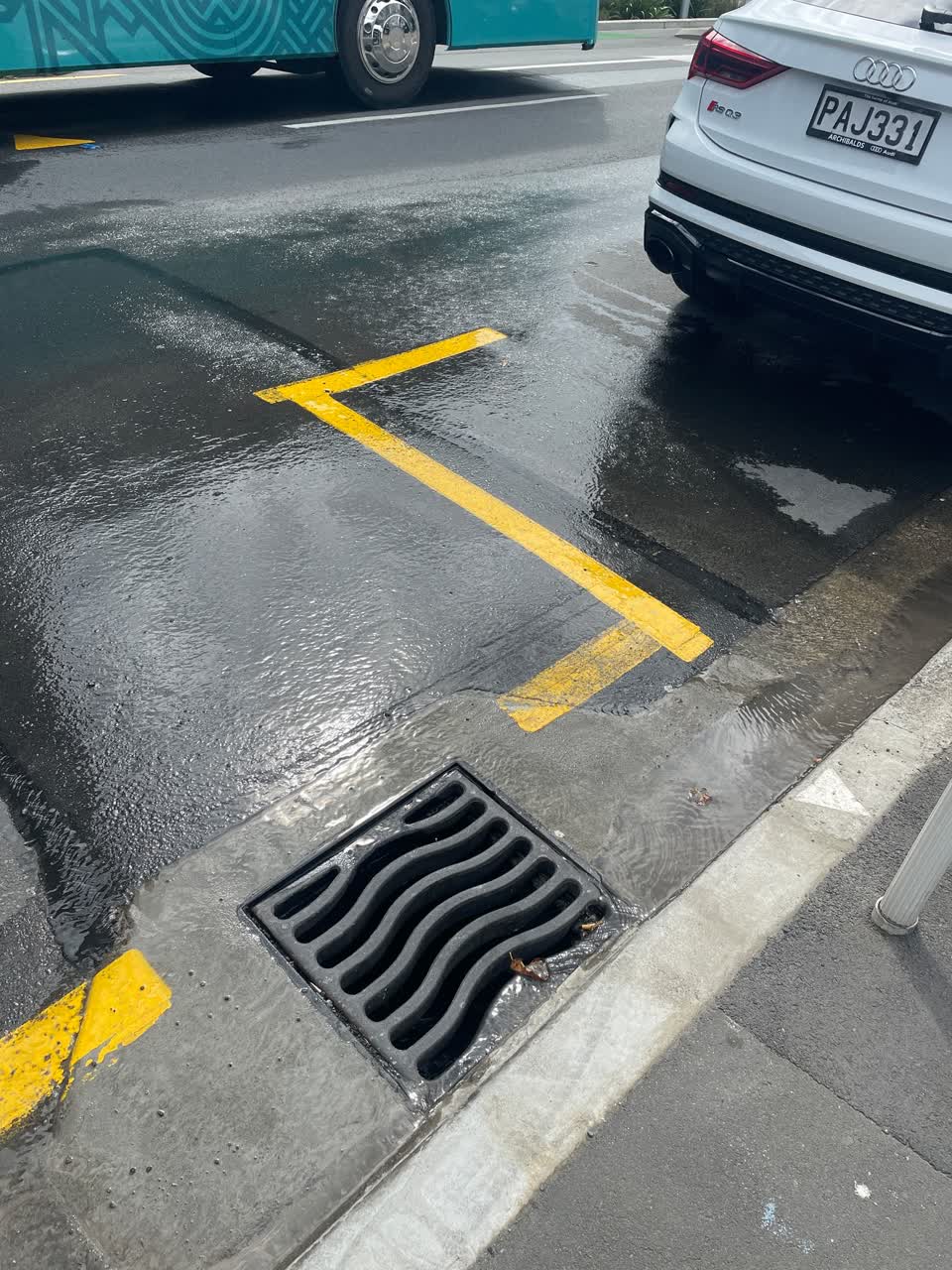 The photograph attached to this water leak report