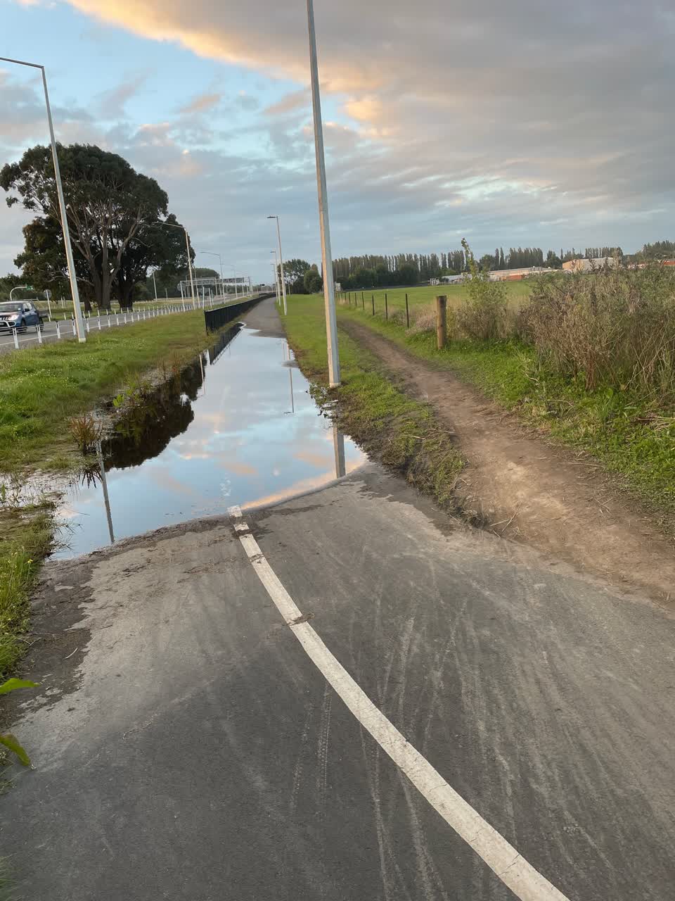 The photograph attached to this flooding report