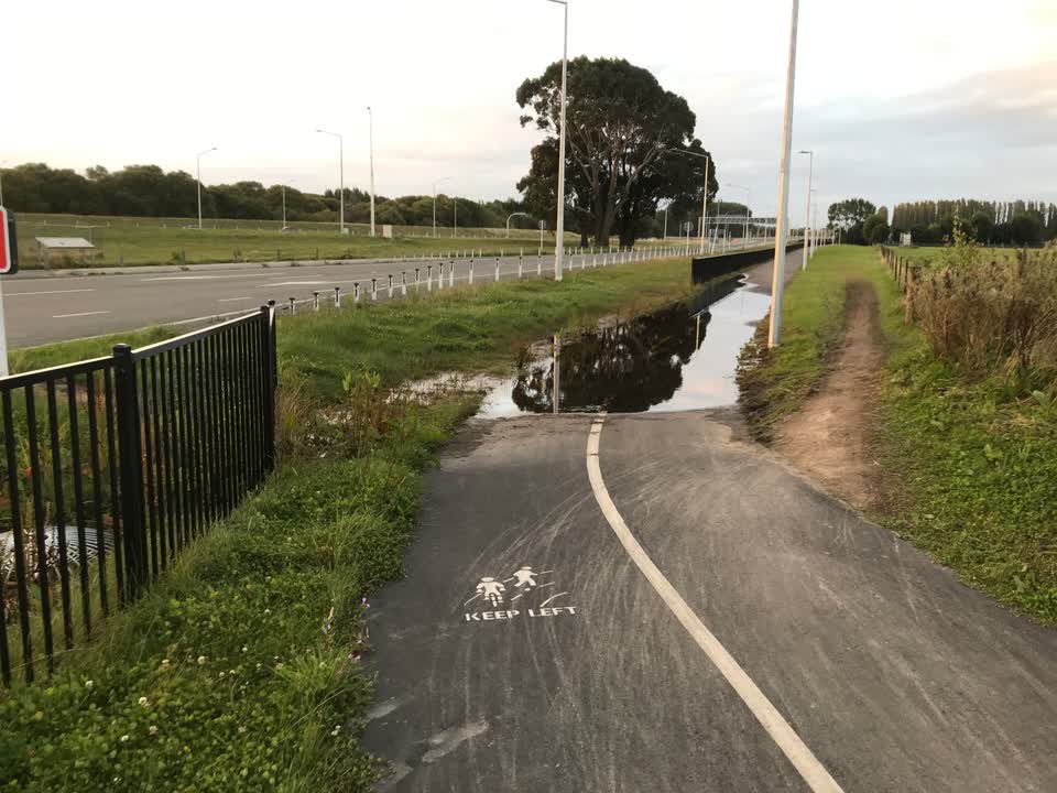 The photograph attached to this flooding report