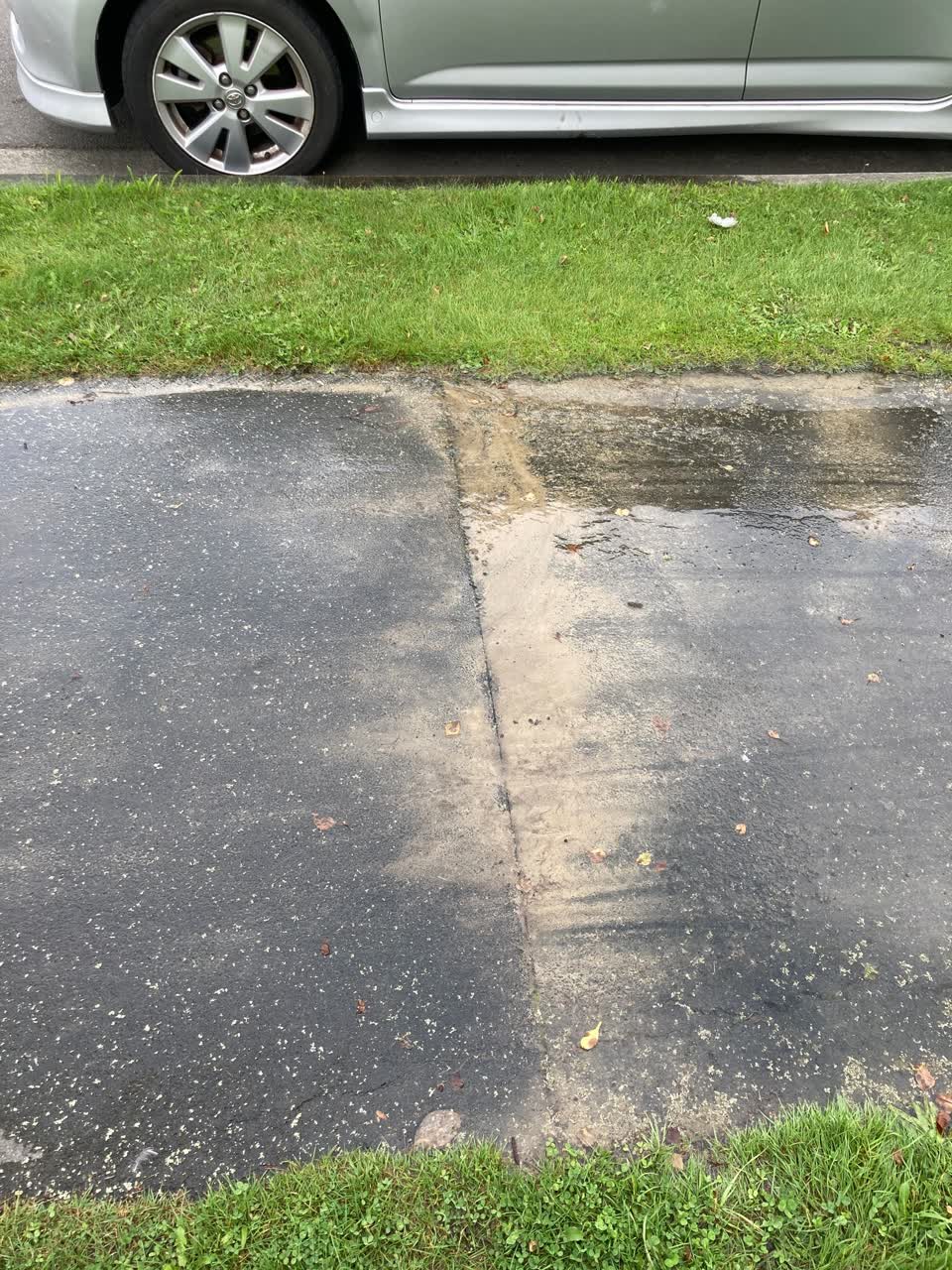 The photograph attached to this water leak report