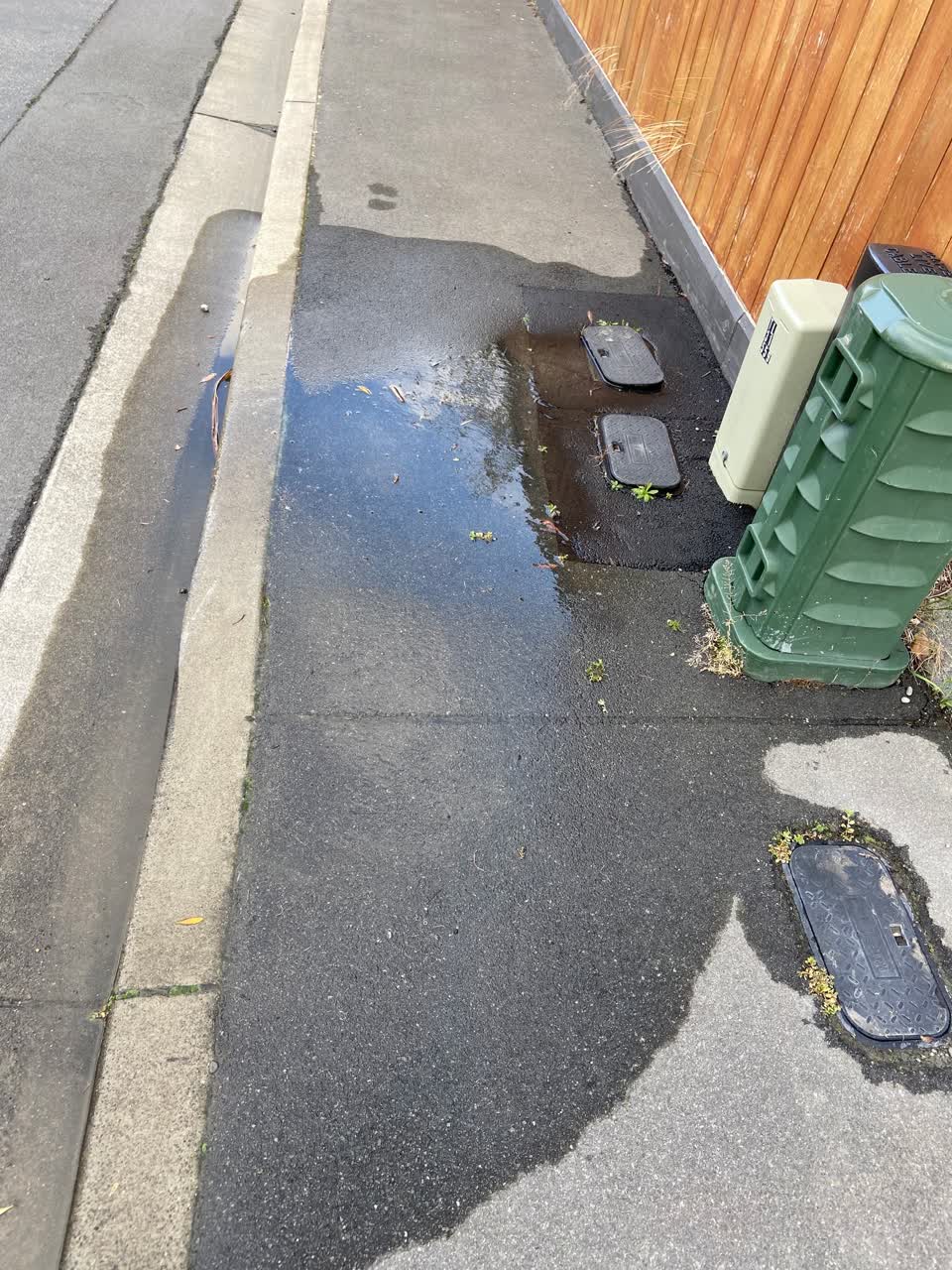 The photograph attached to this water leak report