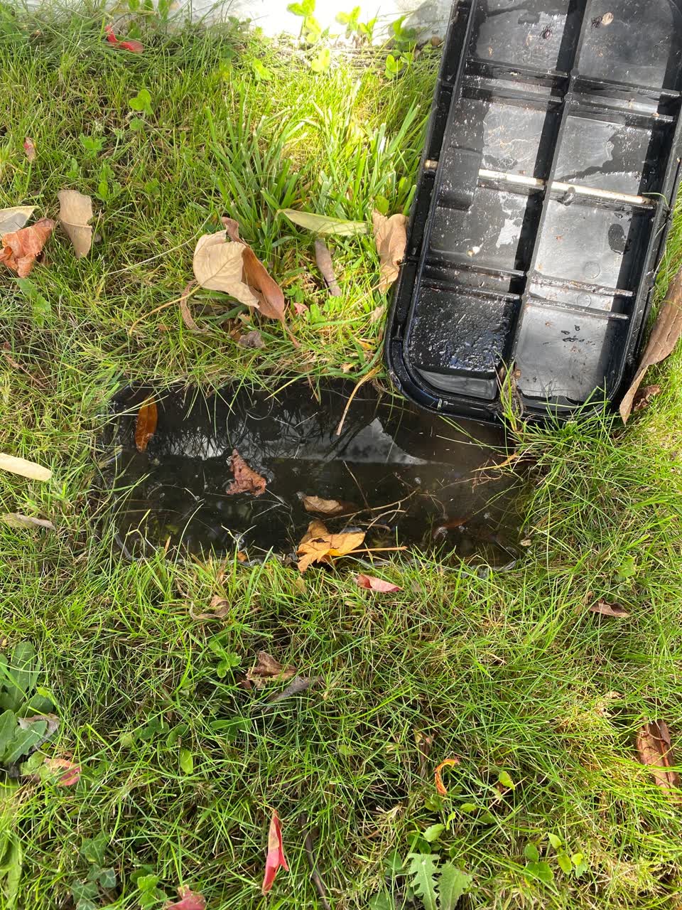The photograph attached to this water leak report