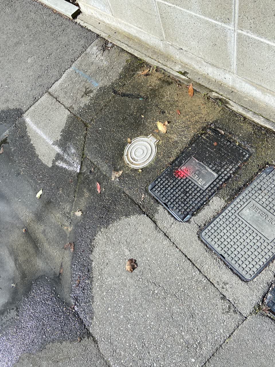 The photograph attached to this water leak report