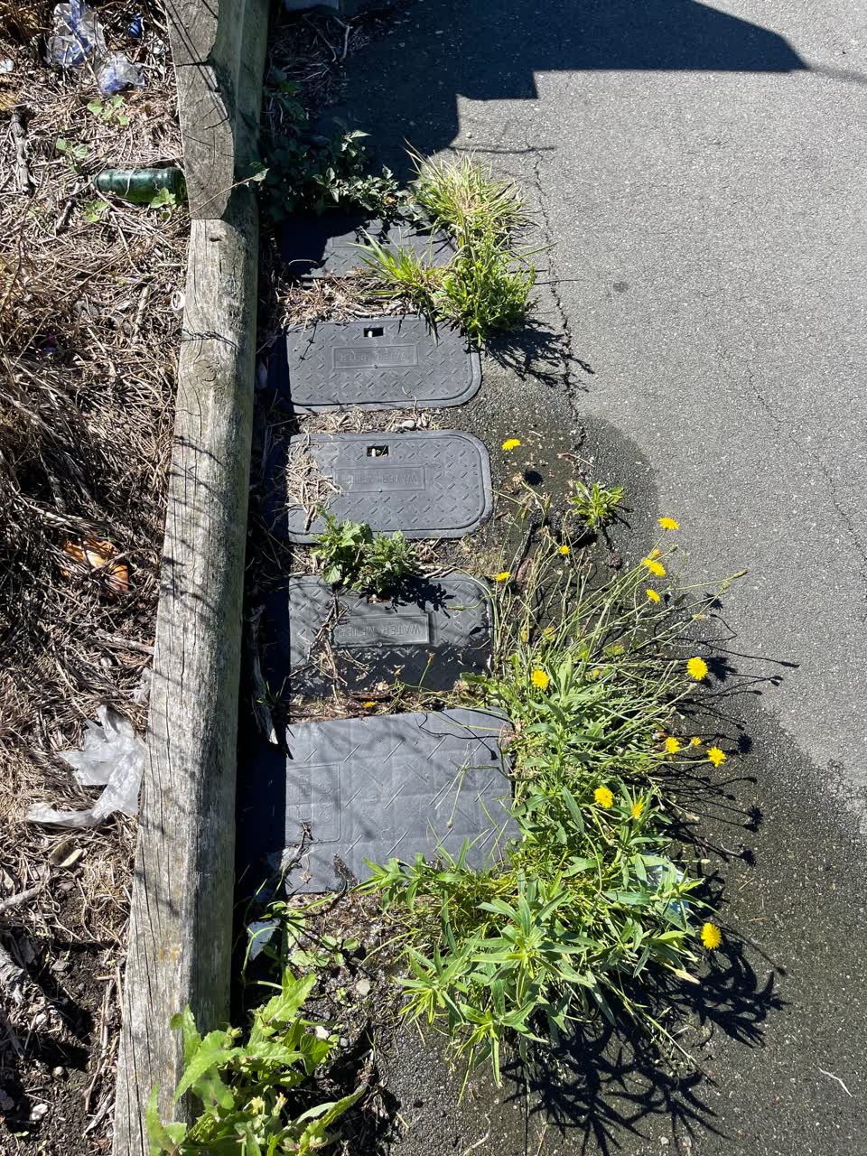 The photograph attached to this water leak report