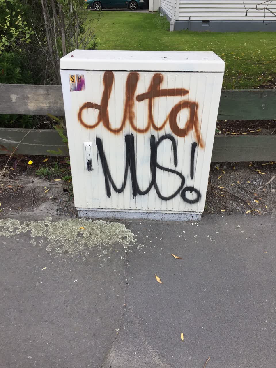 The photograph attached to this graffiti report
