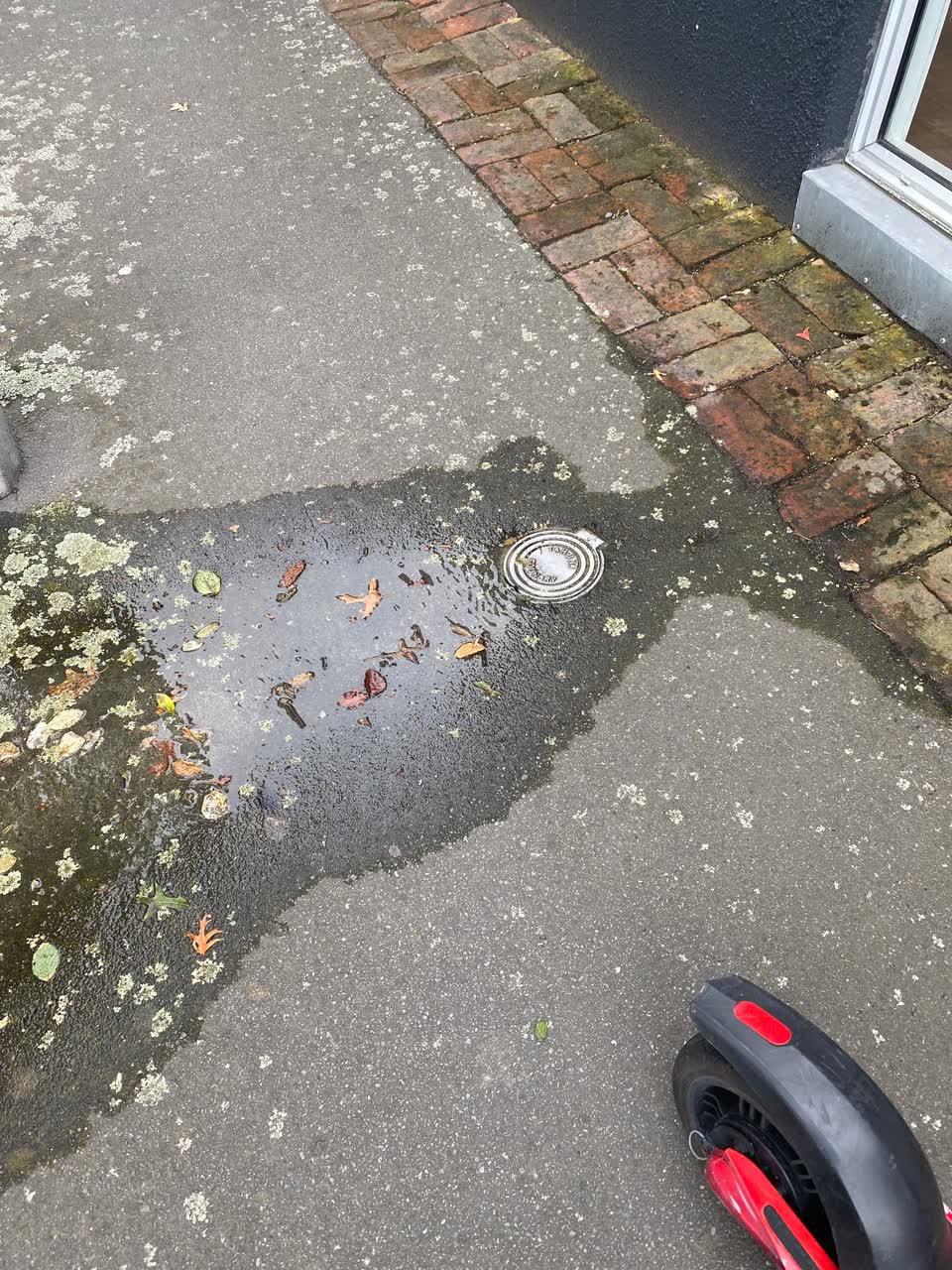 The photograph attached to this water leak report