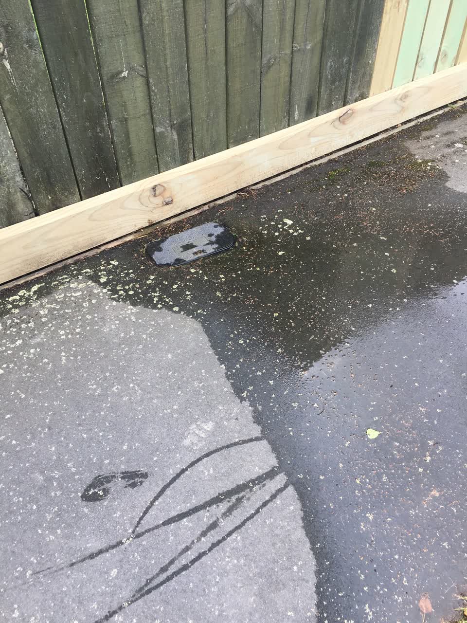 The photograph attached to this water leak report