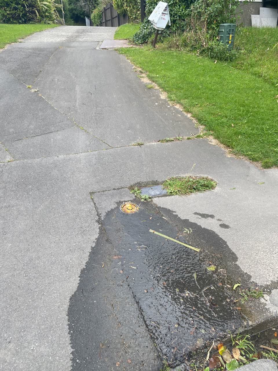 The photograph attached to this water leak report
