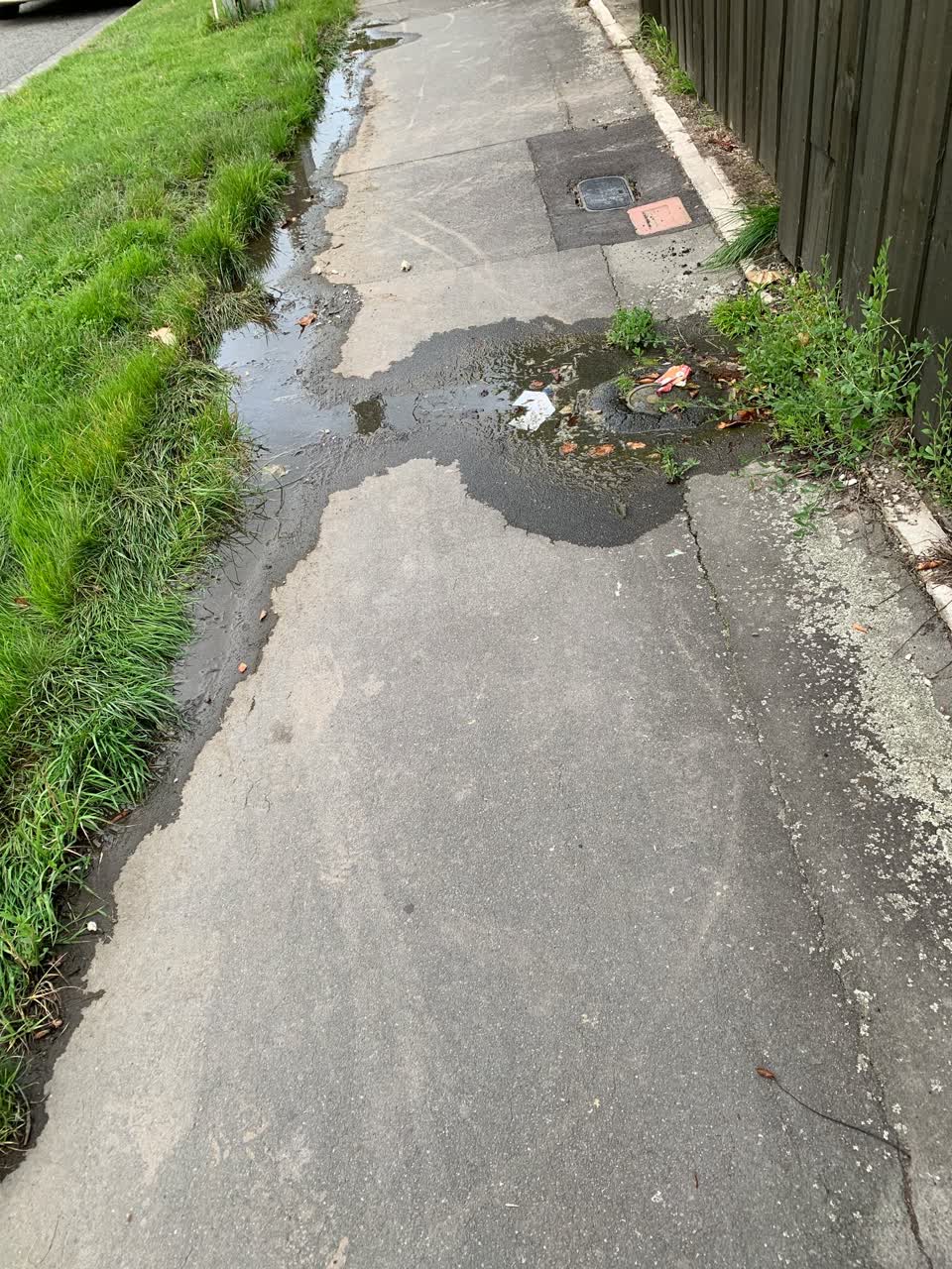 The photograph attached to this water leak report