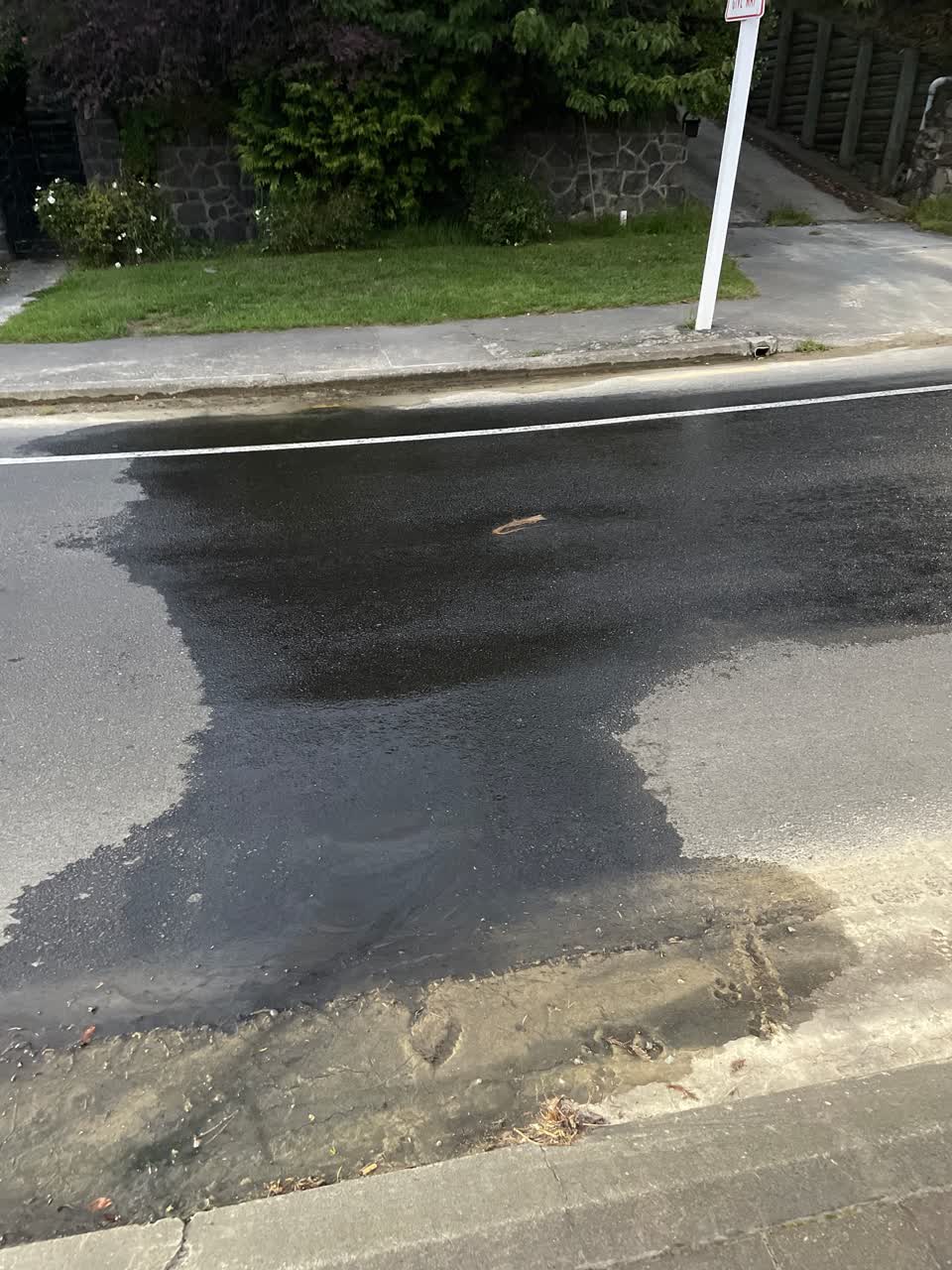 The photograph attached to this water leak report