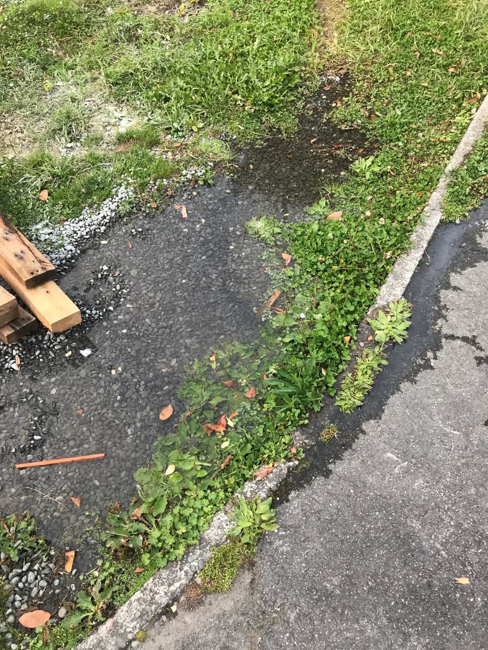 The photograph attached to this water leak report