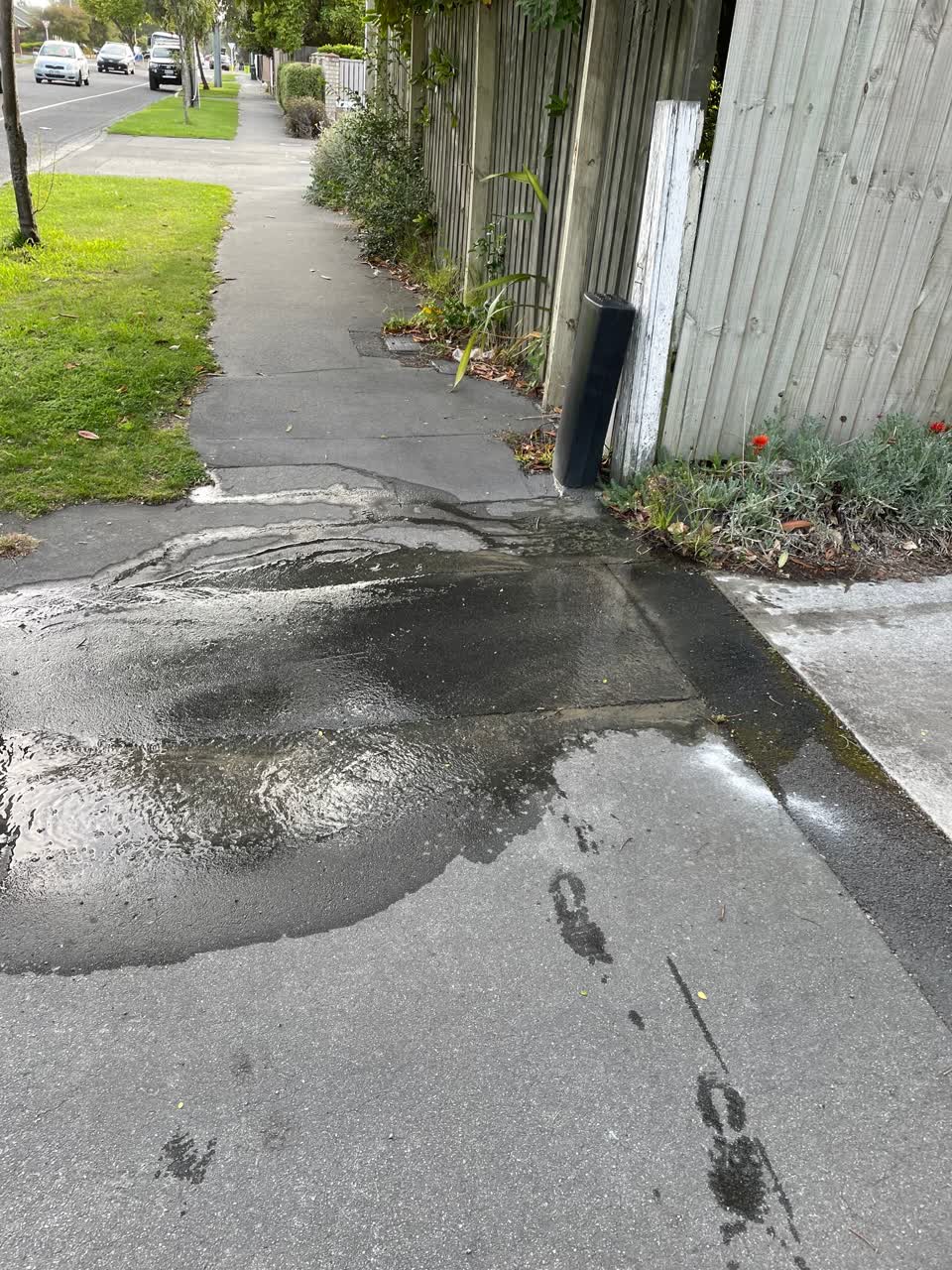 The photograph attached to this water leak report